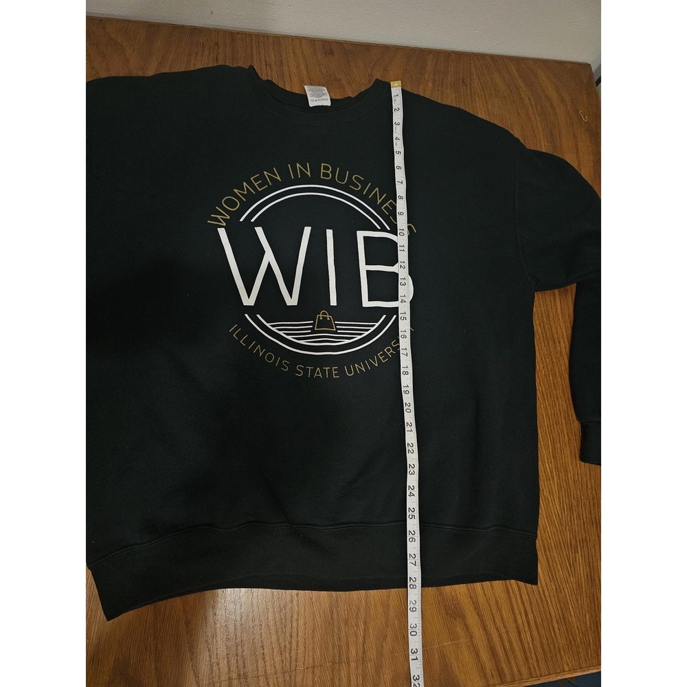 Jerzees Sweatshirt Womens XL Women In Business Illinois‎ State Fleece Black - Picture 4 of 6